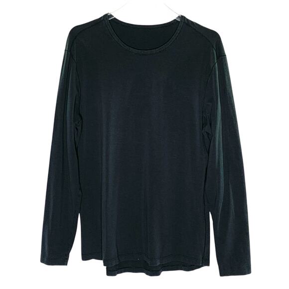Lululemon SM Mens Active Long Sleeve Tee Round Neck Washed Gray *flaw - Picture 1 of 7